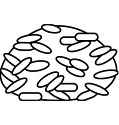 Parboiled Rice Line Icon