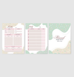 Set Personal Weekly And Monthly Budget Planner