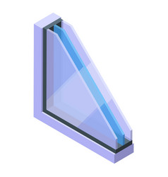 Window Structure Icon Isometric Glass