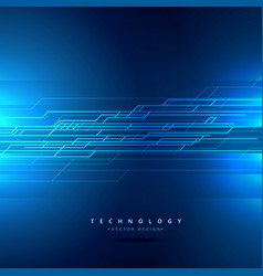 Blue Technology Background With Abstract Lines