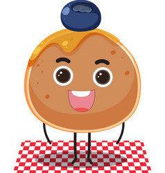 Blueberry Pancake Cartoon Character