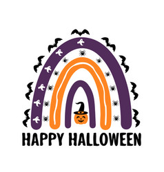 Happy Halloween Cute Halloween Rainbow Template