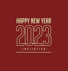 Happy New Year 2023 Invitation Lettering