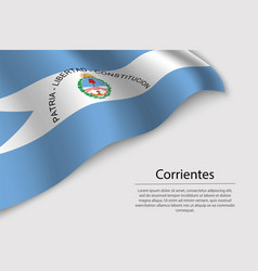 Wave Flag Of Corrientes Is A State Of Argentina