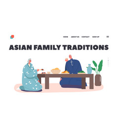 Asian Family Traditions Landing Page Template