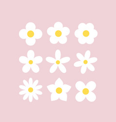 Cute Simple Flowers Daisies Basic Floral Shapes