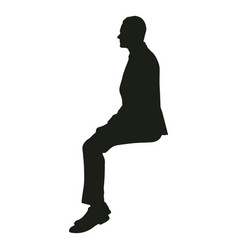 Man Sitting Straight Silhouette