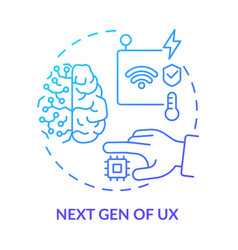 Next Gen Of Ux Blue Gradient Concept Icon