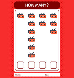 How Many Counting Game With Radio Worksheet