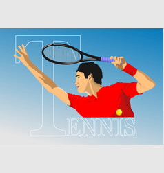 Man Tennis Player Colored