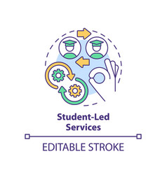 Student-led Services Concept Icon