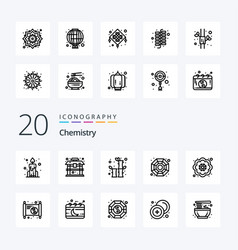 20 Chemistry Line Icon Pack Like Chinese Flower