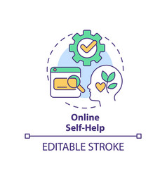 Online Self-help Concept Icon