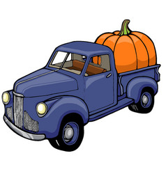 Purple 1940s Autumn Truck Jumbo Pumpkin