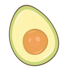 Half An Avocado With Pit