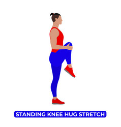 Man Doing Standing Knee Hug Glute Stretch