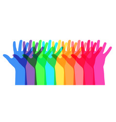 Many Colorful Human Hands - Diversity Concept