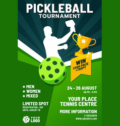 Pickleball Tournament Flyer Or Poster Template