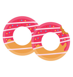 Pink Donuts On A White Background