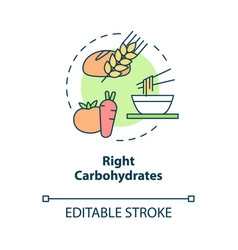 Right Carbohydrates Concept Icon