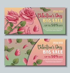 Set Of Banners For Valentine S Day Background