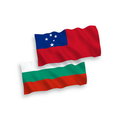 Flags Of Independent State Of Samoa And Bulgaria