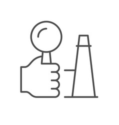 Industrial Inspection Line Outline Icon