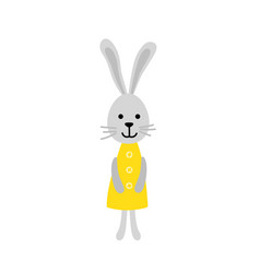 Little Bunny Young Easter Girl Rabbit In Yellow