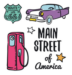 Main Street America On White