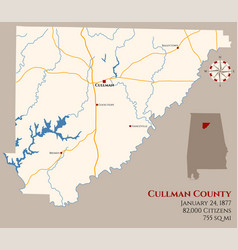 Map Of Cullman County In Alabama