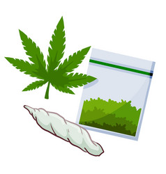 Plastic Bag With Weed Packaging With Cannabis