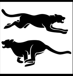 Set Of Tigers Silhouettes