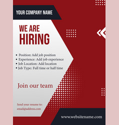 We Are Hiring Poster Flyer Design