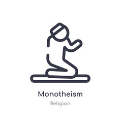 Monotheism Outline Icon Isolated Line From