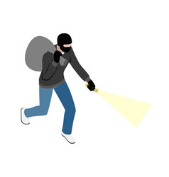 Running Burglar Isometric Composition