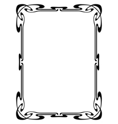 Art nouveau decorative frame Royalty Free Vector Image