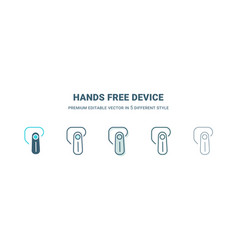 Hands Free Device Icon In 5 Different Style