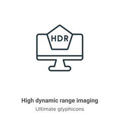 High Dynamic Range Imaging Outline Icon Thin Line