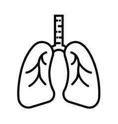 Lungs Icon Design Line Art