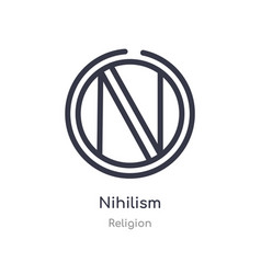 Nihilism Outline Icon Isolated Line From Religion