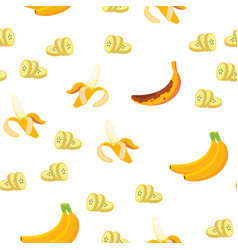 Banana Friut Icon Seamless Pattern