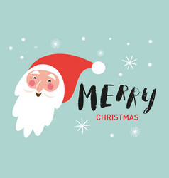 Christmas Card Banner Design Flyer Cute Santa