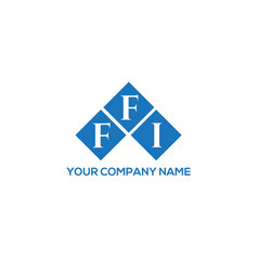 Ffi Letter Logo Design On White Background