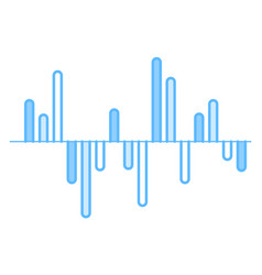 Histogram Graph Icon Blue Data Range