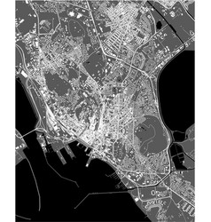 Map City Cagliari Sardinia Italy