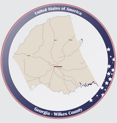 Map Wilkes County In Georgia