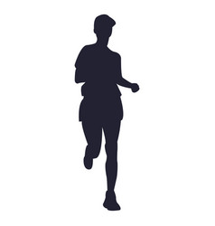 Marathon Running Female Silhouette