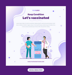 Post Template Nurses And Doctors With Vaccine