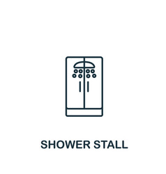 Shower Stall Icon Line Simple