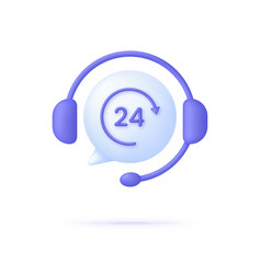 3d Call Center Support Service Icon